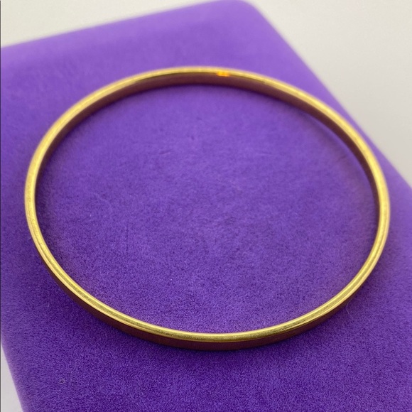 💛 Vintage Monet 22k Gold Plated Bangle Bracelet - Picture 2 of 6